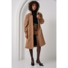 5939 Astarlı Uzun Trençkot - Camel