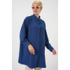 Kadın Uzun Gömlek Tunik 5945 - İndigo
