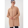 Kadın Uzun Gömlek Tunik 5945 - Bisküvi
