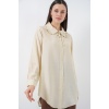 Fırfırlı Uzun Gömlek Tunik 5952 - Ekru