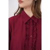 Fırfırlı Uzun Gömlek Tunik 5953 - Bordo