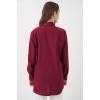 Fırfırlı Uzun Gömlek Tunik 5953 - Bordo