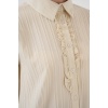 Fırfırlı Uzun Gömlek Tunik 5953 - Bej