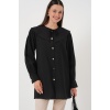 Kadın Bebe Yaka Uzun Tunik 5967 - Siyah