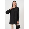 Kadın Bebe Yaka Uzun Tunik 5967 - Siyah