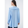 Kadın Bebe Yaka Uzun Tunik 5967 - Mavi