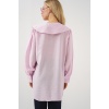 Kadın Bebe Yaka Uzun Tunik 5967 - Pudra