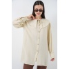 Kadın Bebe Yaka Uzun Tunik 5967 - Ekru