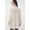 Kadın Bebe Yaka Uzun Tunik 5967 - Ekru
