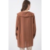 Kadın Bebe Yaka Uzun Tunik 5967 - Sütlü Kahve