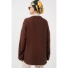 Keten Tesettür Kimono 5968 - Kahverengi