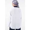 Keten Tesettür Kimono 5968 - Beyaz