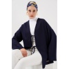 Keten Tesettür Kimono 5968 - Lacivert