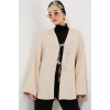 Keten Tesettür Kimono 5968 - Krem