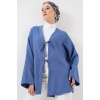 Keten Tesettür Kimono 5968 - İndigo