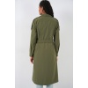 Kadın Kruvaze Yaka Trençkot 5978 - Haki