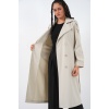 Kadın Kruvaze Yaka Trençkot 5978 - Taş
