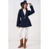 Kadın Kemerli Kot Ceket Tunik 5985 - Lacivert