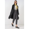 Kadın Kruvaze Yaka Trençkot 5987 - Siyah