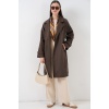 Kadın Kruvaze Yaka Trençkot 5987 - Kahverengi