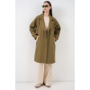 Kadın Kruvaze Yaka Trençkot 5987 - Haki