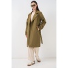 Kadın Kruvaze Yaka Trençkot 5987 - Haki