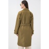 Kadın Kruvaze Yaka Trençkot 5987 - Haki