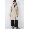Kadın Kruvaze Yaka Trençkot 5987 - Bej