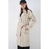 Kadın Kruvaze Yaka Trençkot 5987 - Bej