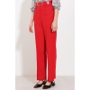 Kadın Kırmızı Yüksek Bel Kumaş Pantolon 6584