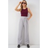 6612 Yüksek Bel Kumaş Pantolon - Gri