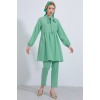 Kadın Mint Örme Pantolon Tunik Alt Üst Takım 6654