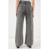 Kadın Bol Paça Yüksek Bel Palazzo Kot Pantolon 6656 - Gri