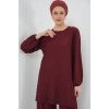 Kadın Tunik Pantolon Alt Üst Takım 6663 - Bordo