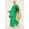 Kadın Yeşil Tunik Pantolon Alt Üst Takım 6663