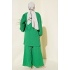 Kadın Yeşil Tunik Pantolon Alt Üst Takım 6663