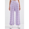 6665 Desenli Şalvar Pantolon - Lila