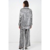 6699 Leopar Desenli Alt Üst Takım - Gri
