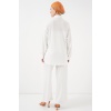 Kadın Örme Tesettür Alt Üst Takım 6711 - Beyaz