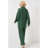 Kadın Örme Tesettür Alt Üst Takım 6711 - Zümrüt Yeşili