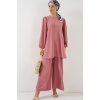 Ayrobin Tunik Pantolon Alt Üst Takım 6712 - Pembe