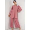 Ayrobin Tunik Pantolon Alt Üst Takım 6712 - Pembe