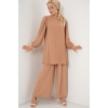 Ayrobin Tunik Pantolon Alt Üst Takım 6712 - Vizon