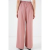Kadın Geniş Paça Pileli Pantolon 6718 - Gül Kurusu