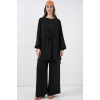 Kadın Uzun Tunik Pantolon İkili Takım 6719 - Siyah