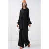 Kadın Uzun Tunik Pantolon İkili Takım 6719 - Siyah