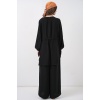 Kadın Uzun Tunik Pantolon İkili Takım 6719 - Siyah