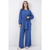 Kadın Uzun Tunik Pantolon İkili Takım 6719 - İndigo