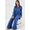 Kadın Uzun Tunik Pantolon İkili Takım 6719 - İndigo