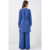 Kadın Uzun Tunik Pantolon İkili Takım 6719 - İndigo